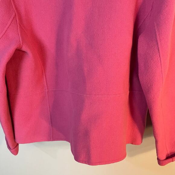 Eileen Fisher Wool & Cashmere Pink Thick Open Blazer Cardigan Women's Medium EUC - Picture 14 of 15